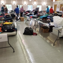 Preparing for the 2019 Clothing Give Away 