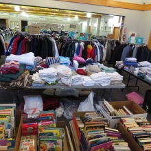 Preparing for the 2019 Clothing Give Away 