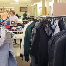 Preparing for the 2019 Clothing Give Away 