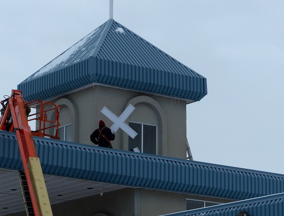 Installation of New Cross to Light Up Neighbourhood at Mount Olive Lutheran Church - Regina SK - Image 1