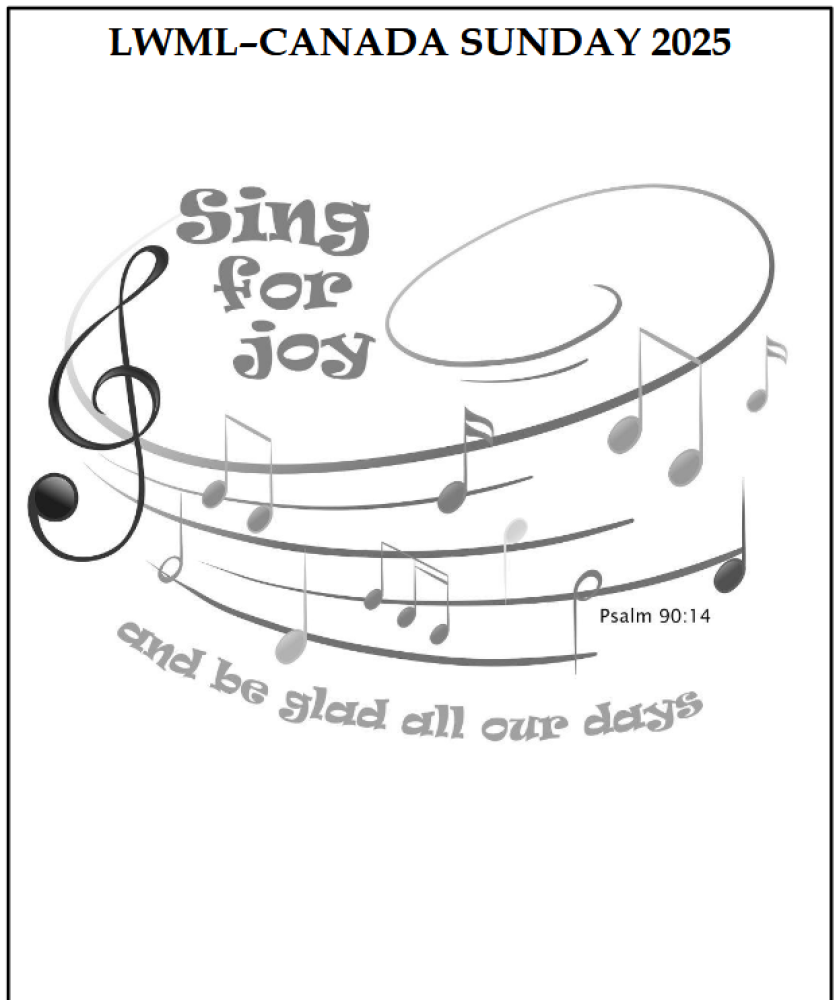 Weekly Bulletin October 5th - Seventeenth Sunday of Pentecost - LWML Canada Sunday 