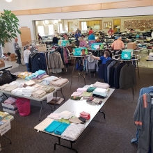 Preparing for the 2019 Clothing Give Away 